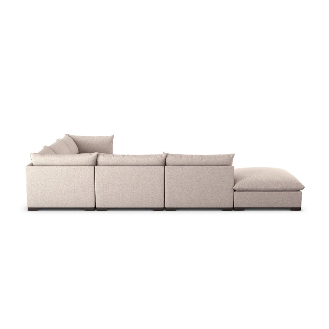 Edgewood 5-Piece Sectional - Raf W/ Ottoman - Bayside Pebble