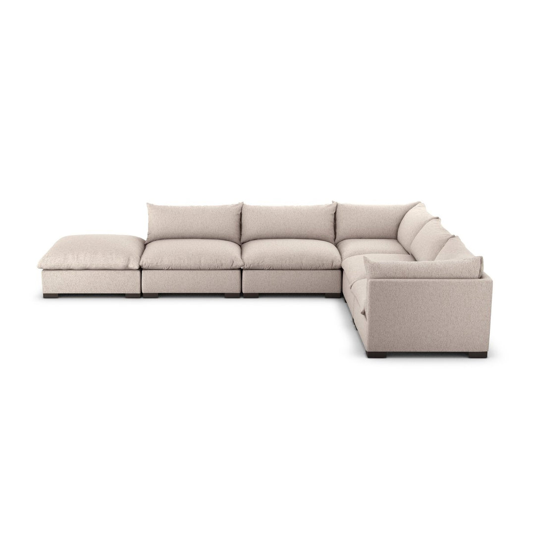 Edgewood 5-Piece Sectional - Raf W/ Ottoman - Bayside Pebble