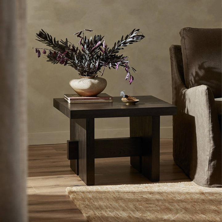 Lucas End Table - Smoked Black