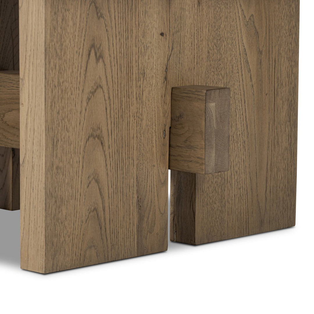 Lucas End Table - Rubbed Light Oak