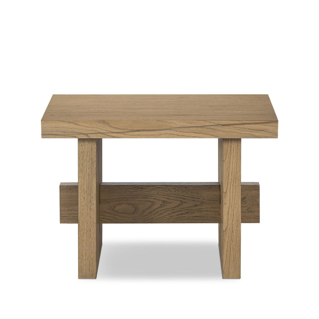 Lucas End Table - Rubbed Light Oak