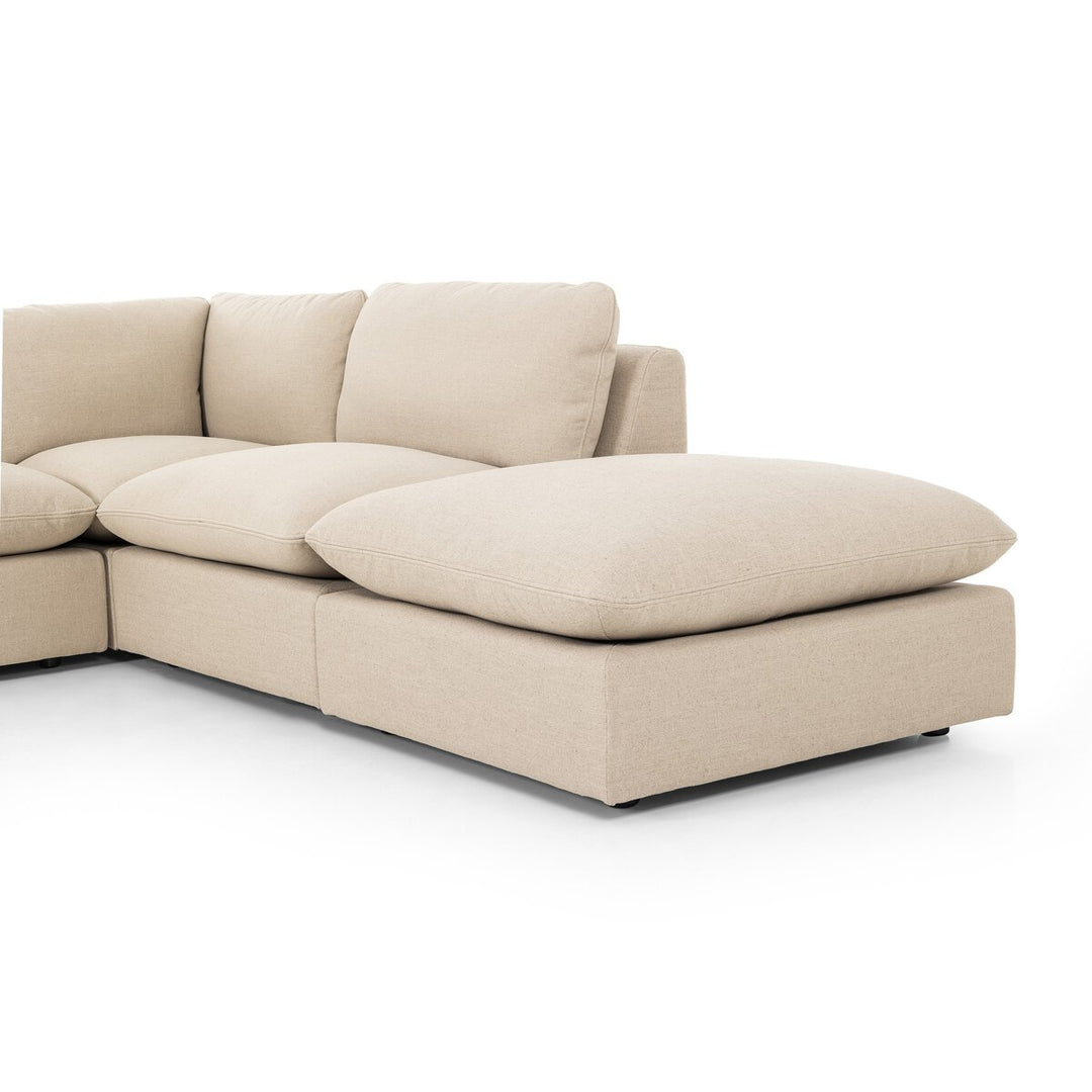 Ingrid 4-Piece Sectional W/ Ottoman - Left Arm Facing - Antwerp Taupe