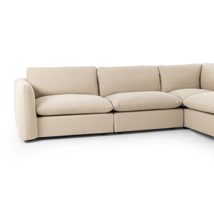 Ingrid 4-Piece Sectional W/ Ottoman - Left Arm Facing - Antwerp Taupe