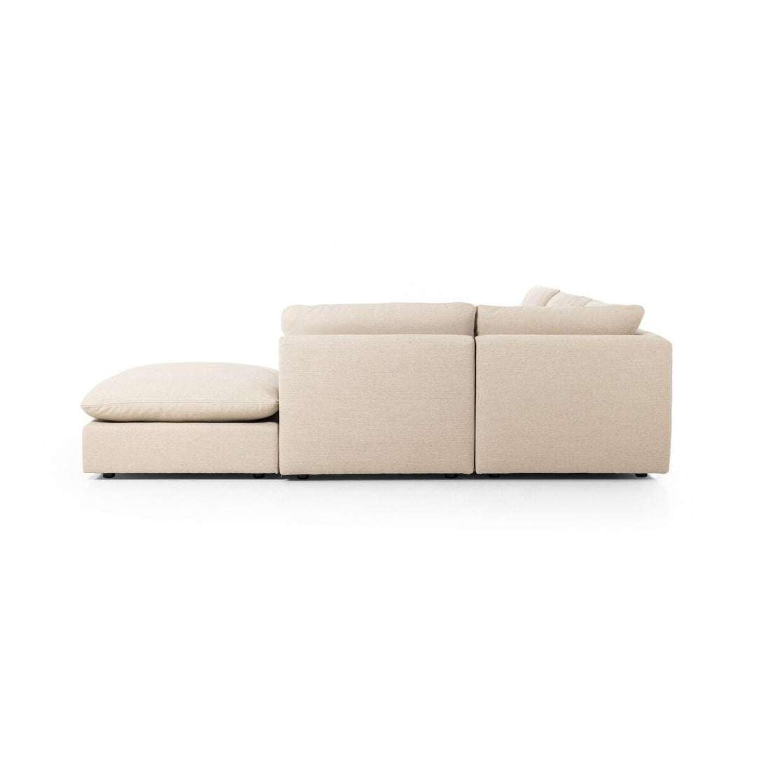 Ingrid 4-Piece Sectional W/ Ottoman - Left Arm Facing - Antwerp Taupe