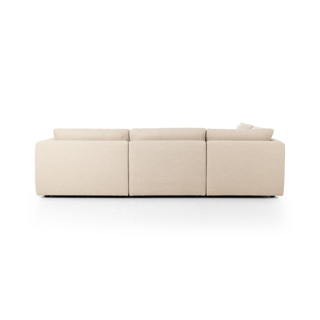 Ingrid 4-Piece Sectional W/ Ottoman - Right Arm Facing - Antwerp Taupe