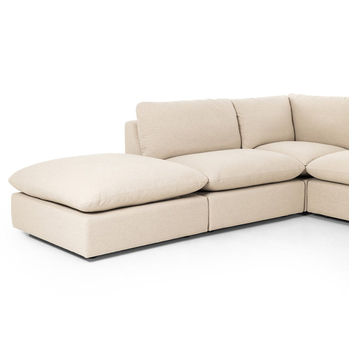 Ingrid 4-Piece Sectional W/ Ottoman - Right Arm Facing - Antwerp Taupe