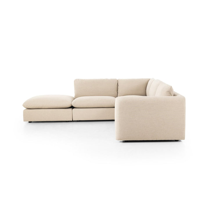 Ingrid 4-Piece Sectional W/ Ottoman - Right Arm Facing - Antwerp Taupe