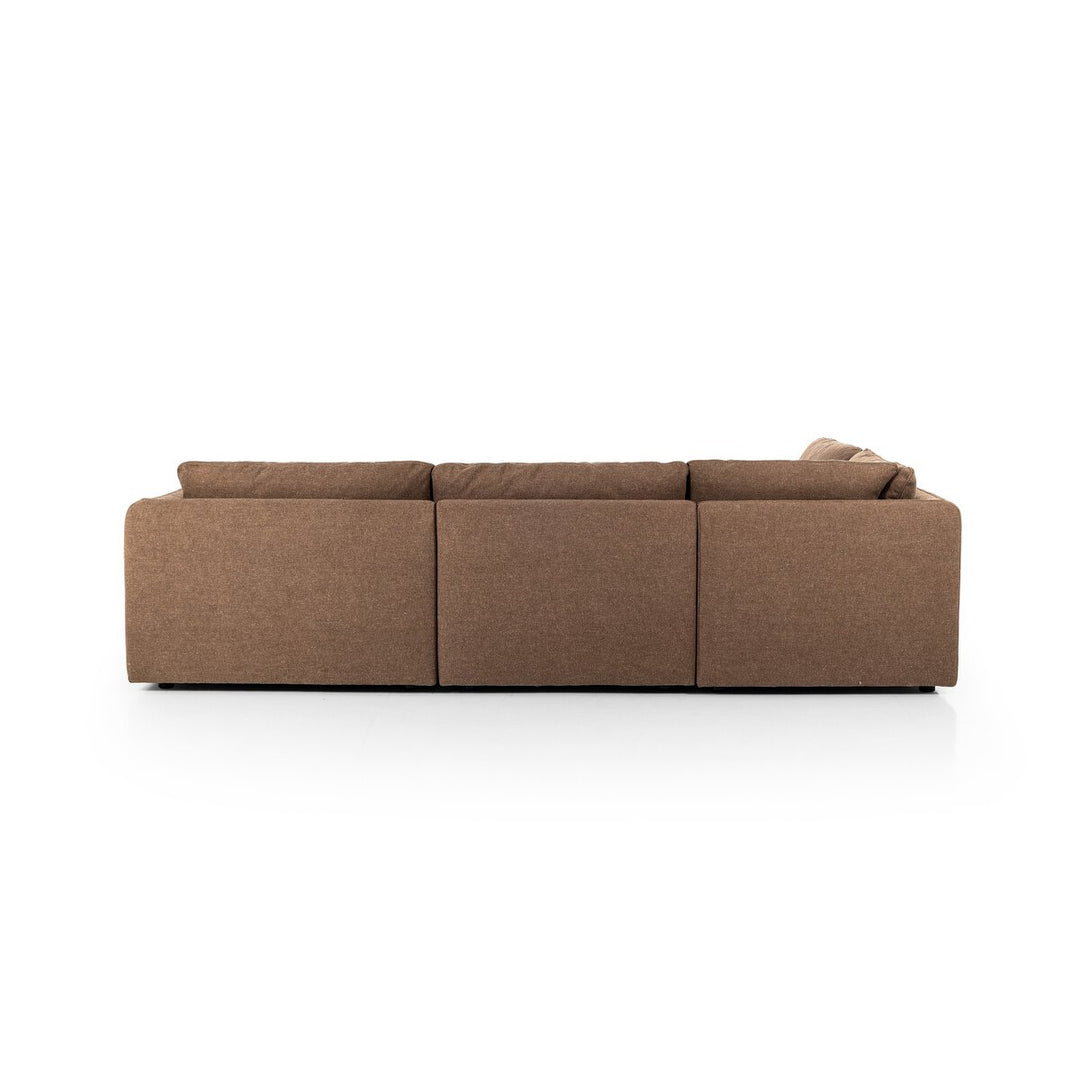 Ingrid 4-Piece Sectional W/ Ottoman - Right Arm Facing - Antwerp Cafe