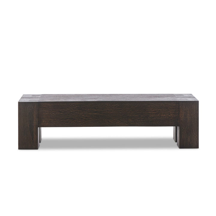 Langley Accent Bench - Ebony Rustic Wormwood Oak