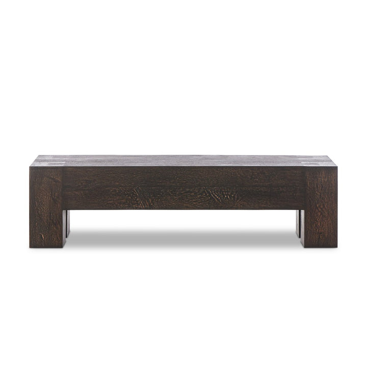 Langley Accent Bench - Ebony Rustic Wormwood Oak