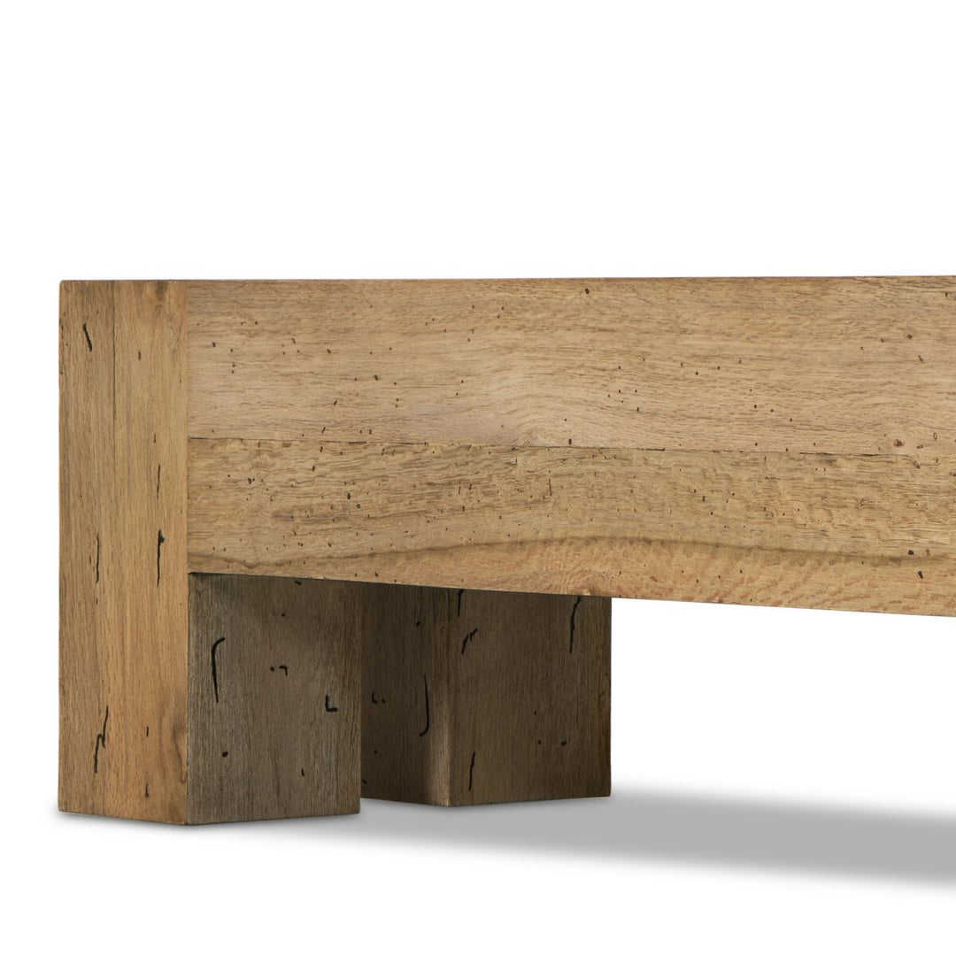 Langley Large Accent Bench - Rustic Wormwood Oak