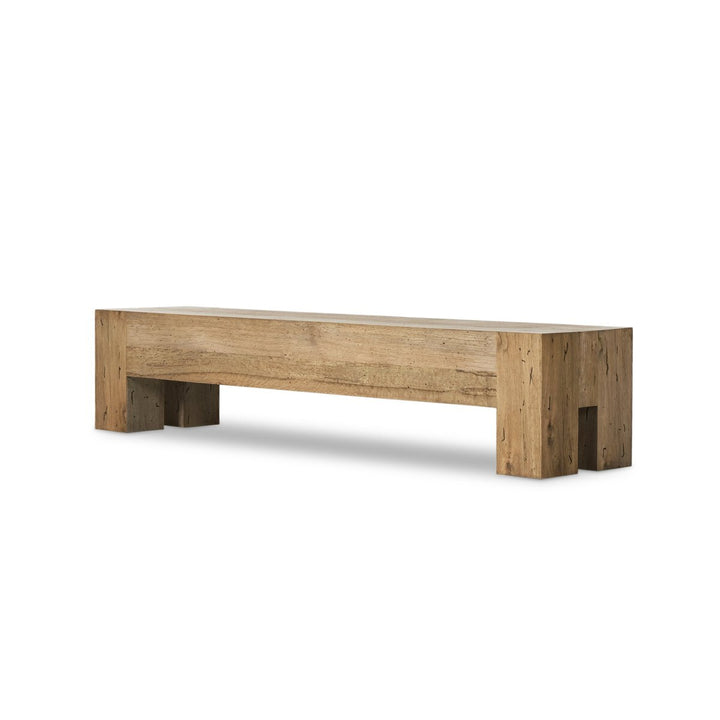 Langley Large Accent Bench - Rustic Wormwood Oak