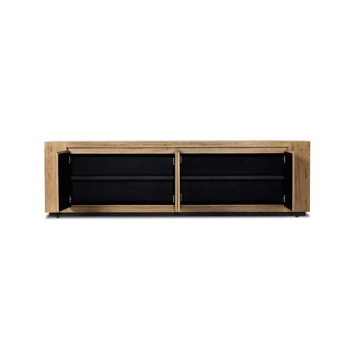 Langley Media Console - Rustic Wormwood Oak