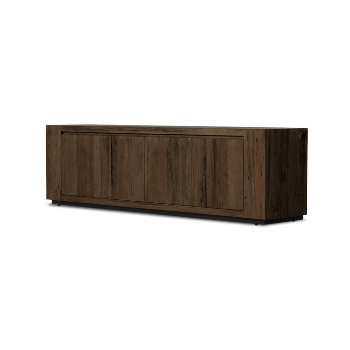 Langley Media Console - Ebony Rustic Wormwood Oak