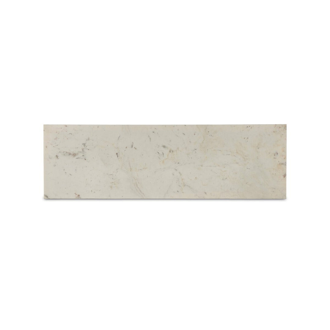 Darrell Large Console Table - Polished White Marble