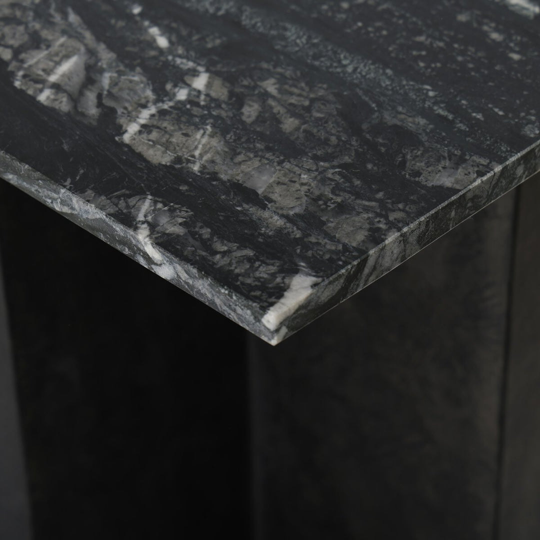 Darrell Large Console Table - Black Marble