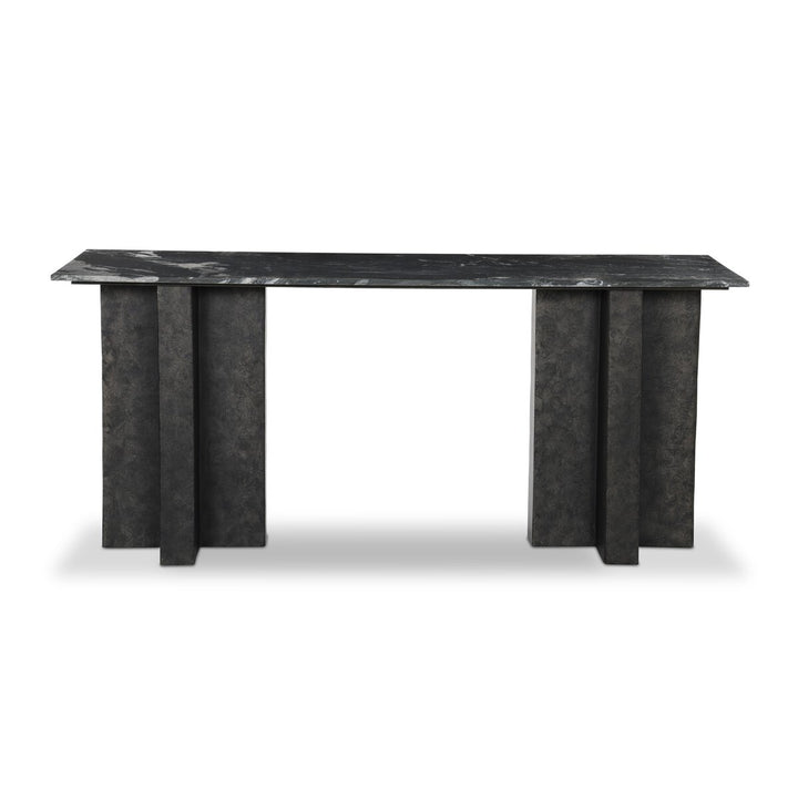 Darrell Large Console Table - Black Marble