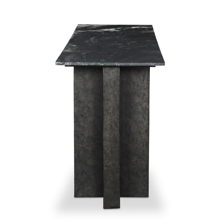 Darrell Large Console Table - Black Marble