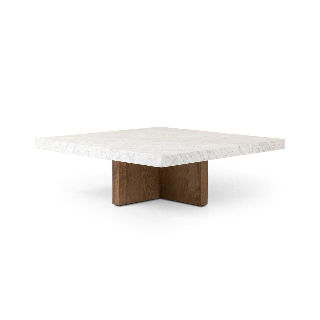 Celeste Square Coffee Table - White Carrara Marble