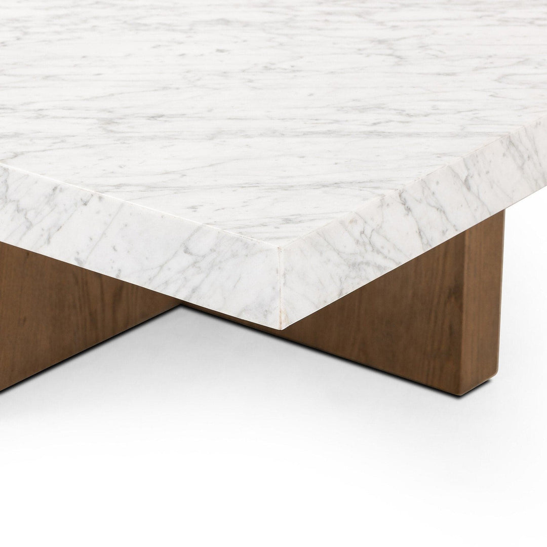 Celeste Square Coffee Table - White Carrara Marble