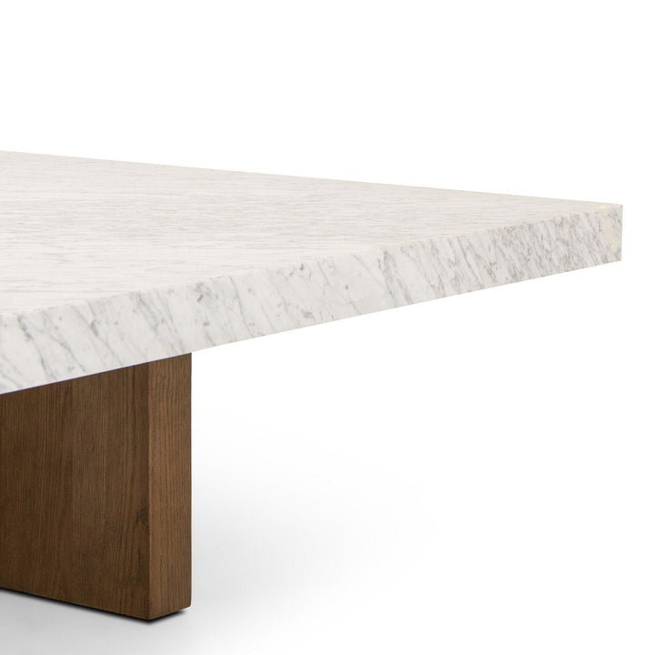 Celeste Square Coffee Table - White Carrara Marble