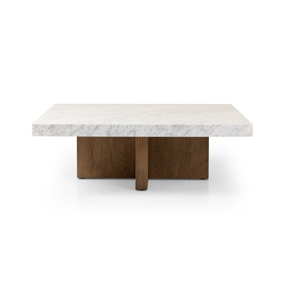 Celeste Square Coffee Table - White Carrara Marble