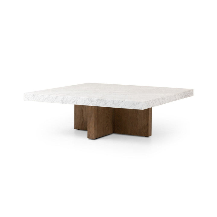 Celeste Square Coffee Table - White Carrara Marble