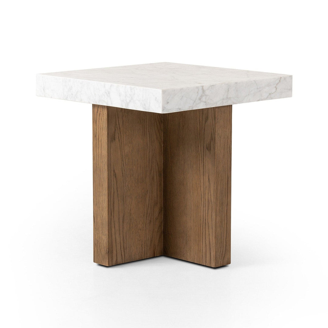 Celeste End Table - White Carrara Marble