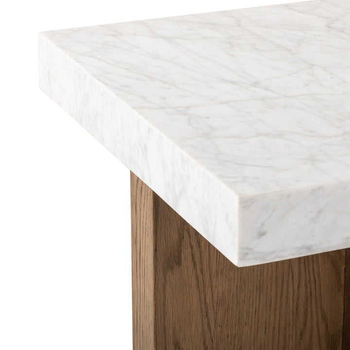 Celeste End Table - White Carrara Marble