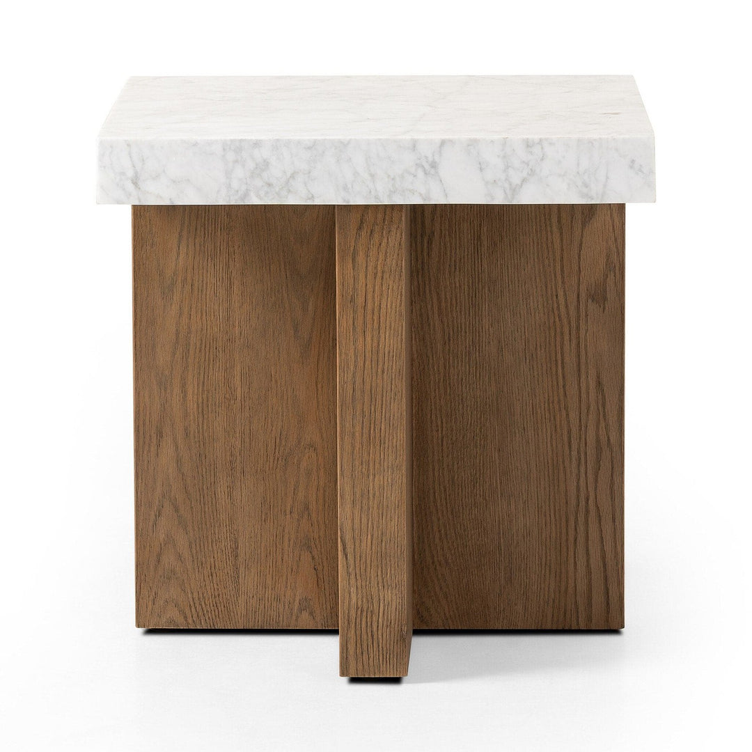 Celeste End Table - White Carrara Marble