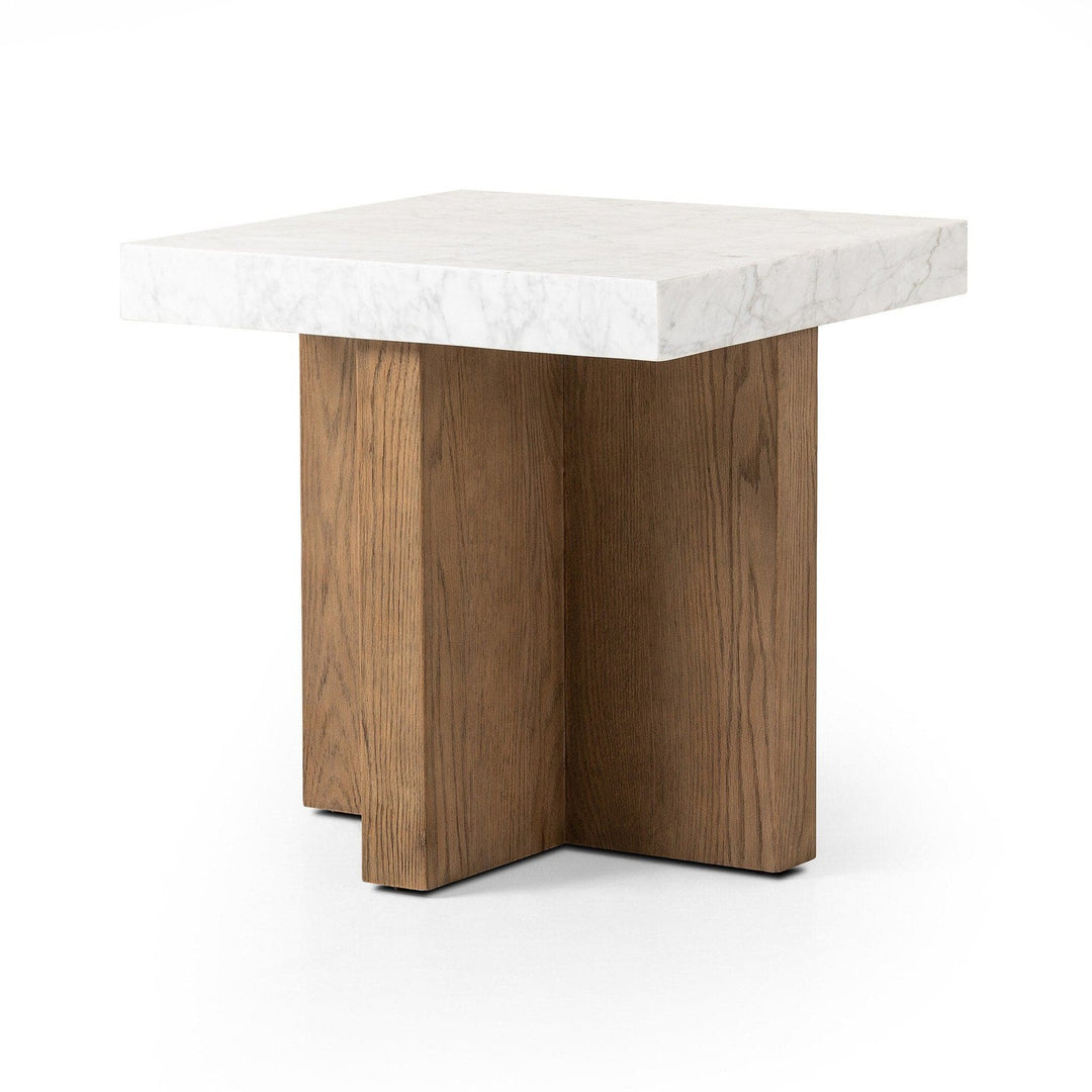 Celeste End Table - White Carrara Marble