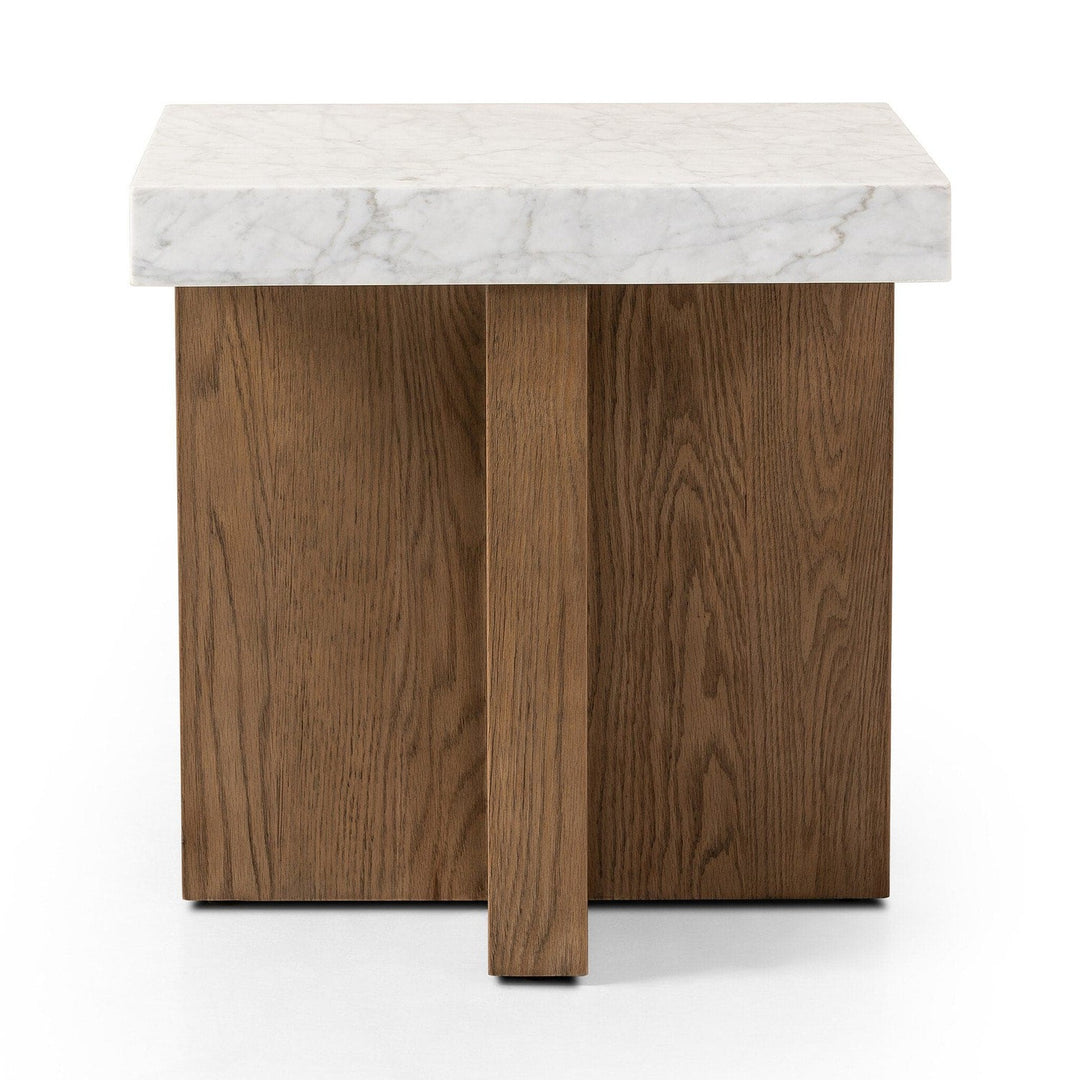 Celeste End Table - White Carrara Marble