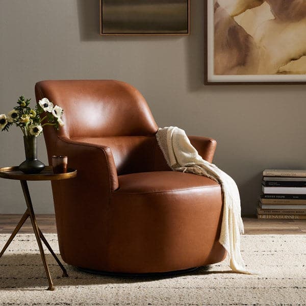 Ernesto Swivel Chair-Four Hands-FH-239496-001-Lounge Chairs-2-France and Son