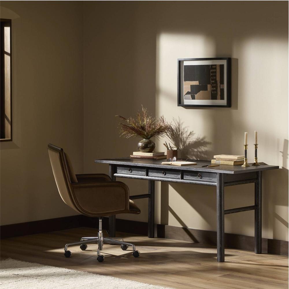 Desks Griffith Desk: Distressed Black - Oxidized Copper - Distressed Black Oak