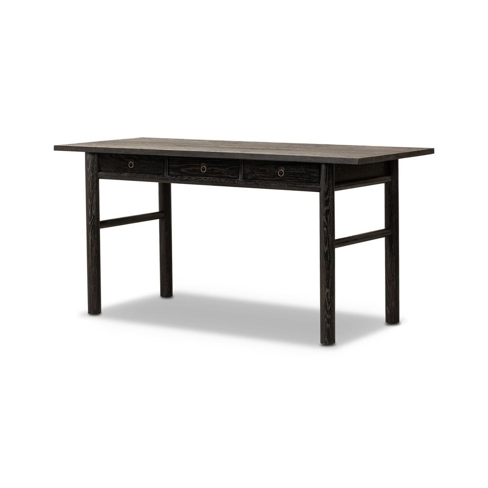 Desks Griffith Desk: Distressed Black - Oxidized Copper - Distressed Black Oak