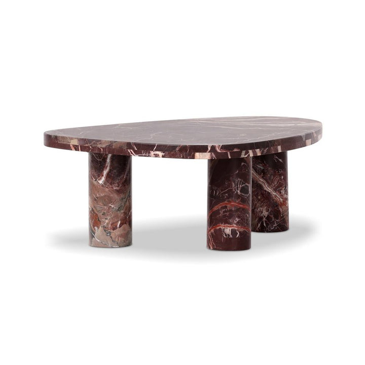 Livia Coffee Table - Merlot Marble
