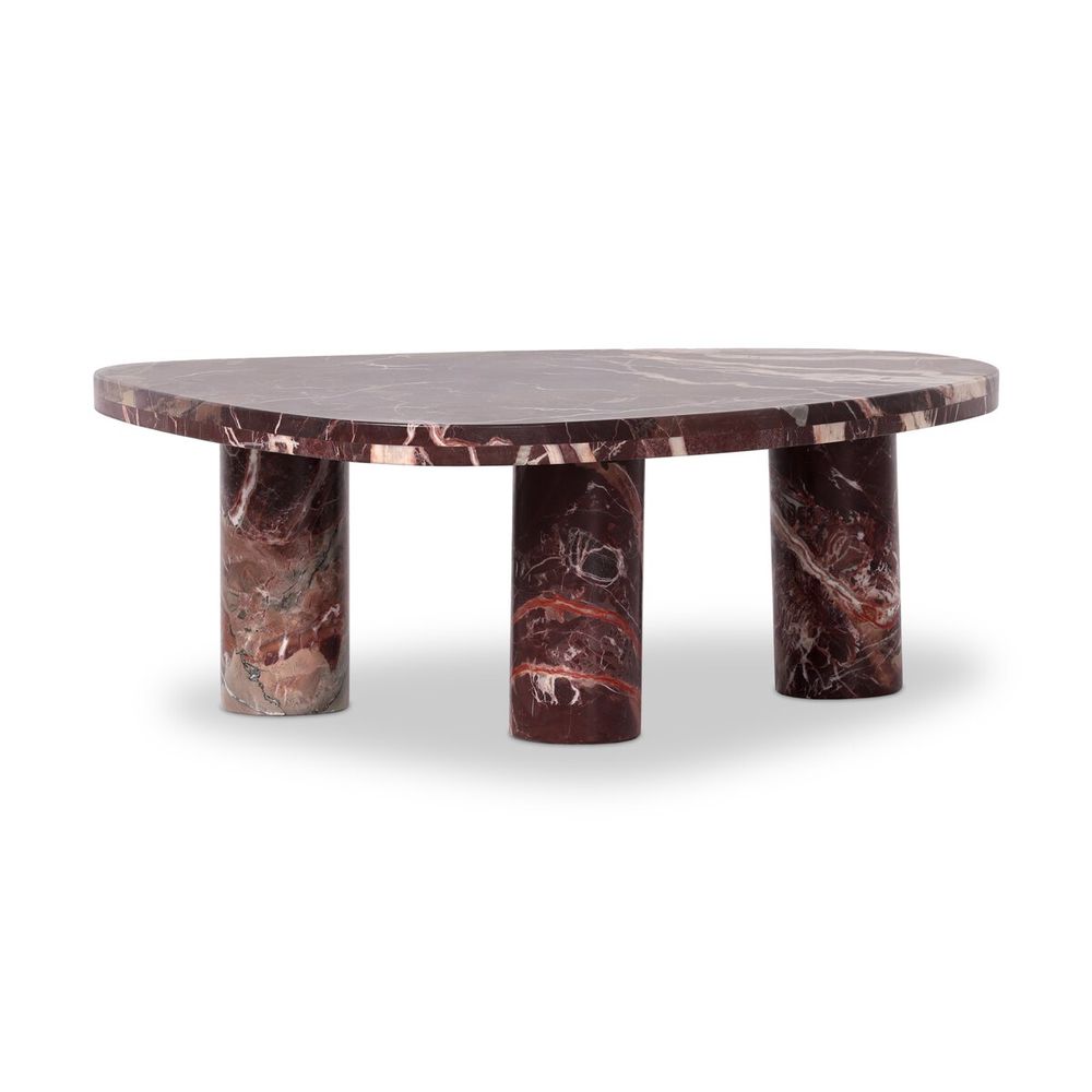 Livia Coffee Table - Merlot Marble