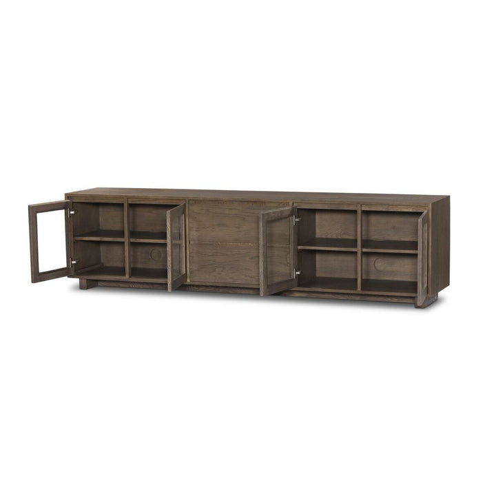Riccardo Media Unit - Worn Oak
