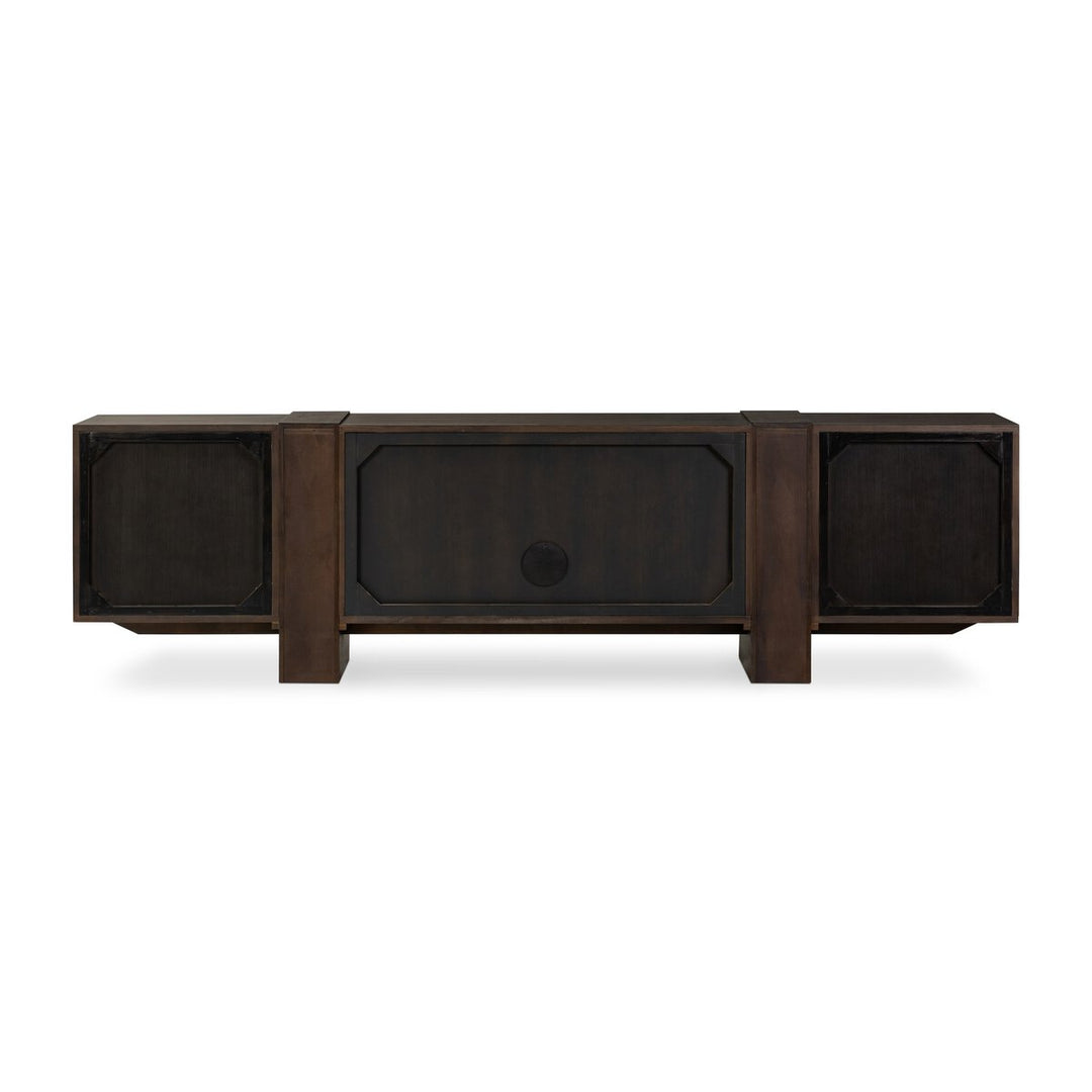 Sawyer Media Console - Smoked Black Veneer