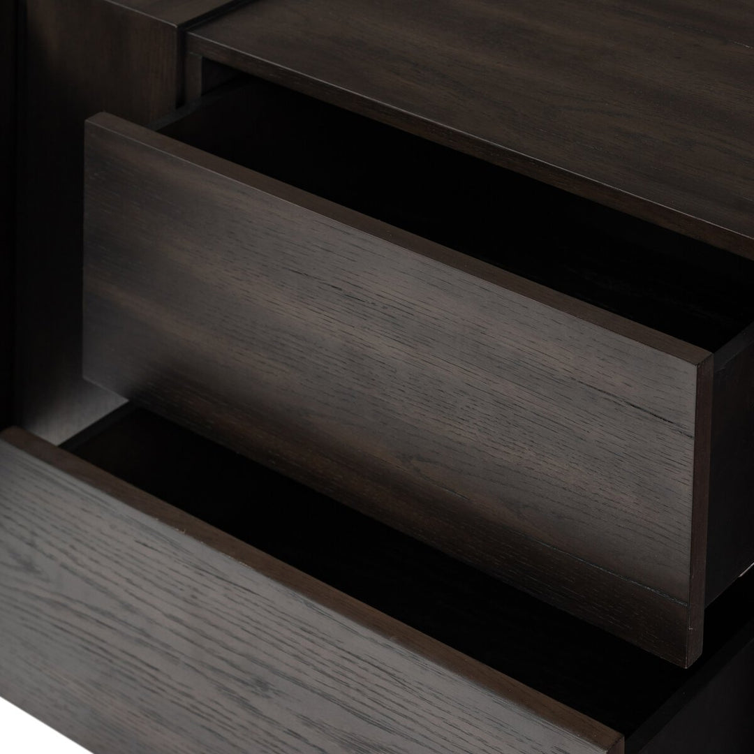 Sawyer Media Console - Smoked Black Veneer