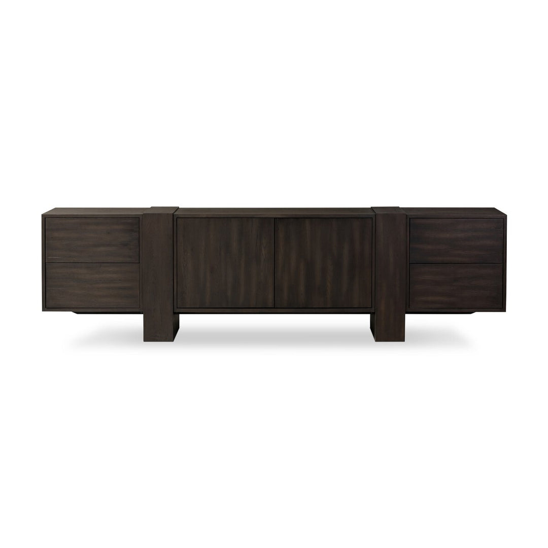 Sawyer Media Console - Smoked Black Veneer