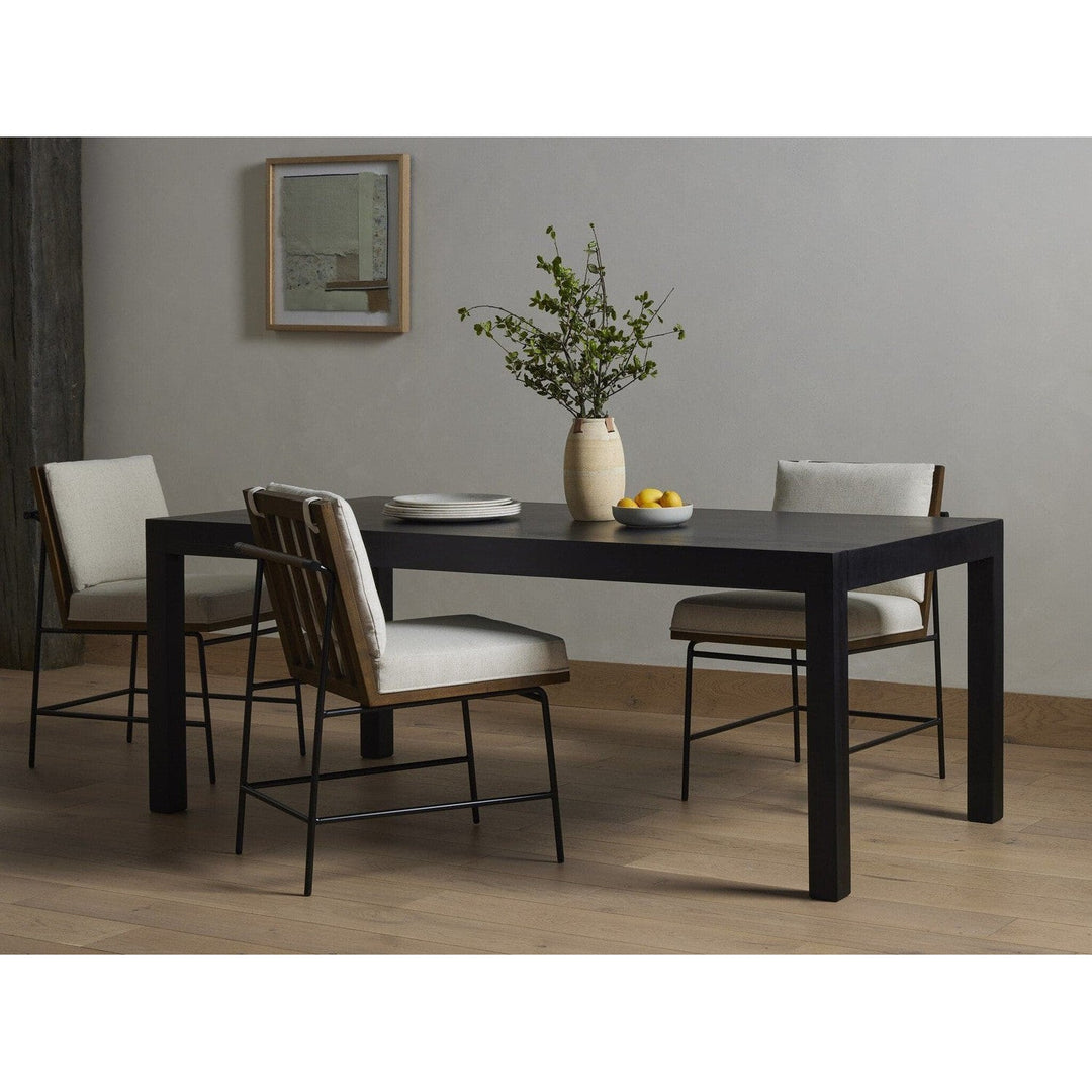 Calloway Dining Table - Black Wash Poplar