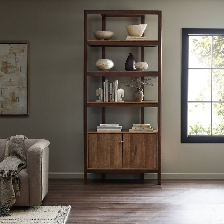 Dane Bookcase - Smoked Honey Parawood