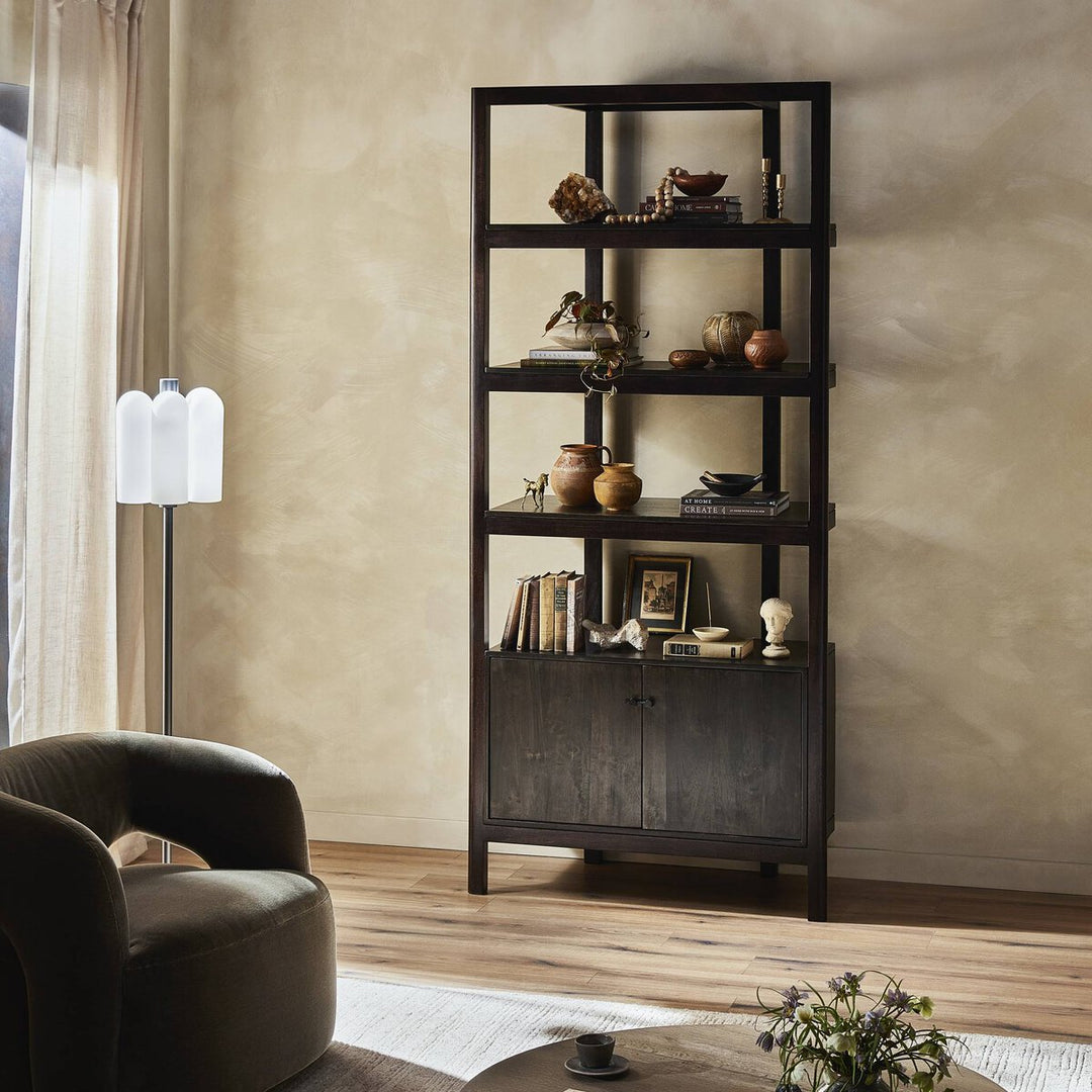 Dane Bookcase - Worn Black Parawood