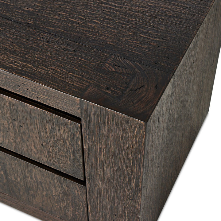 Weston Nightstand - Ebony Rustic Wormwood Oak