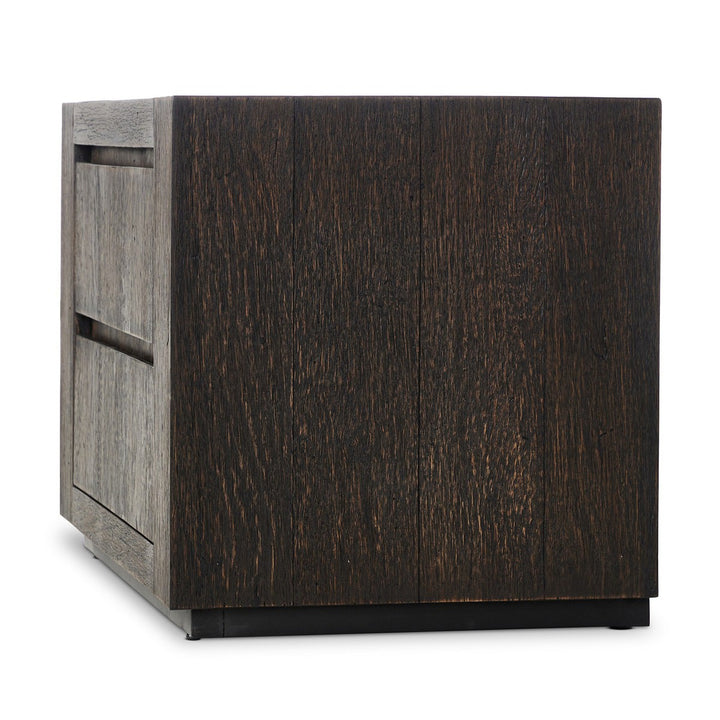 Weston Nightstand - Ebony Rustic Wormwood Oak