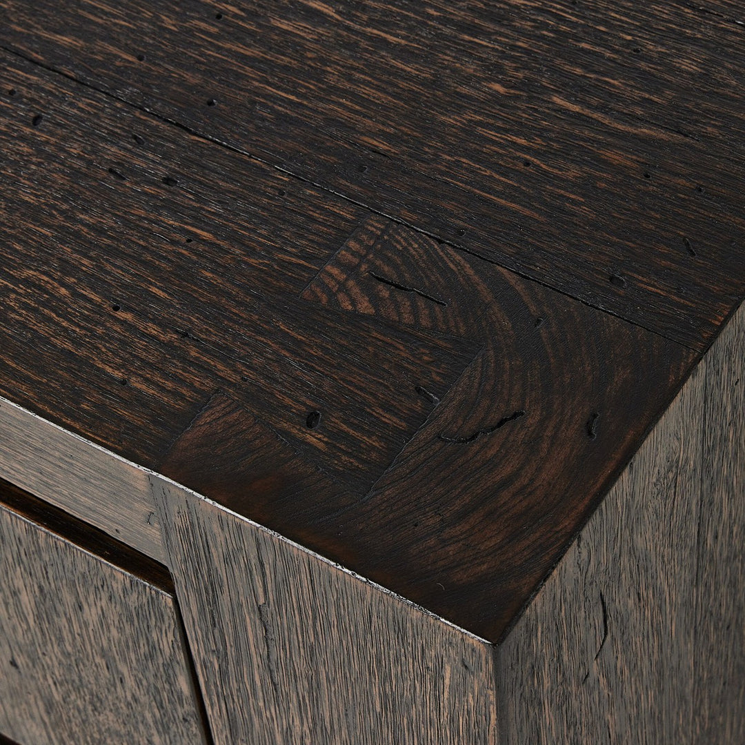 Weston Nightstand - Ebony Rustic Wormwood Oak