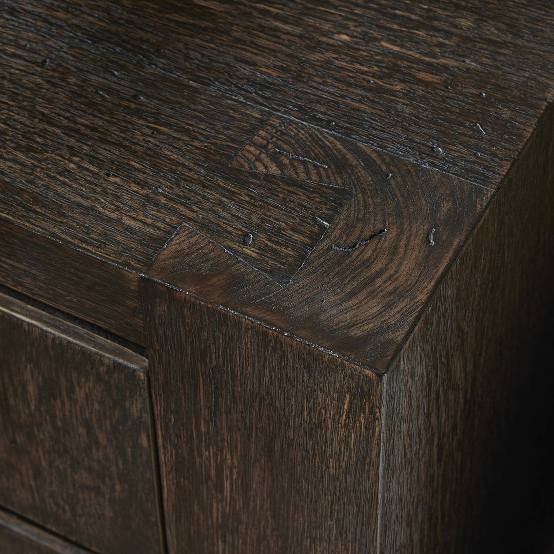 Weston Nightstand - Ebony Rustic Wormwood Oak