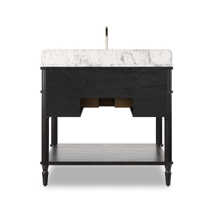 Toulouse Single Vanity - Satin Black Veneer