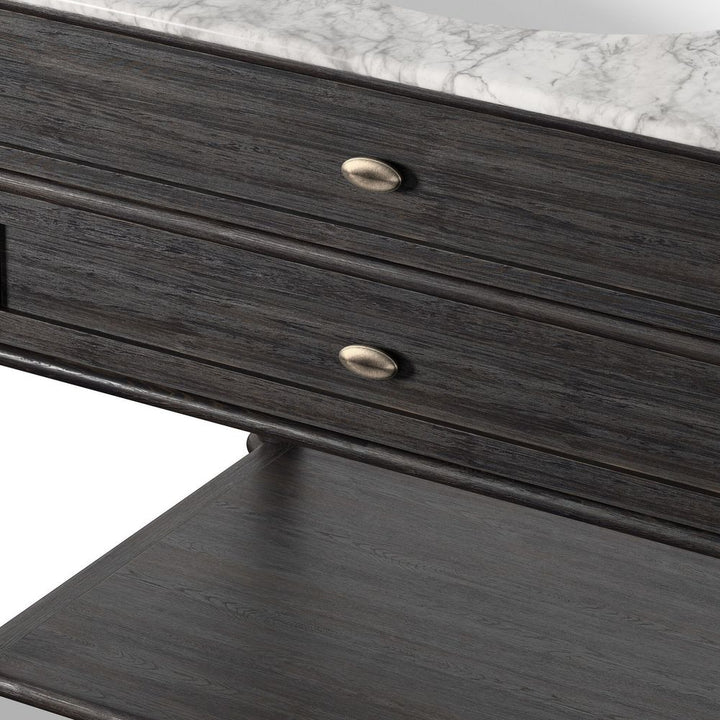 Toulouse Single Vanity - Satin Black Veneer
